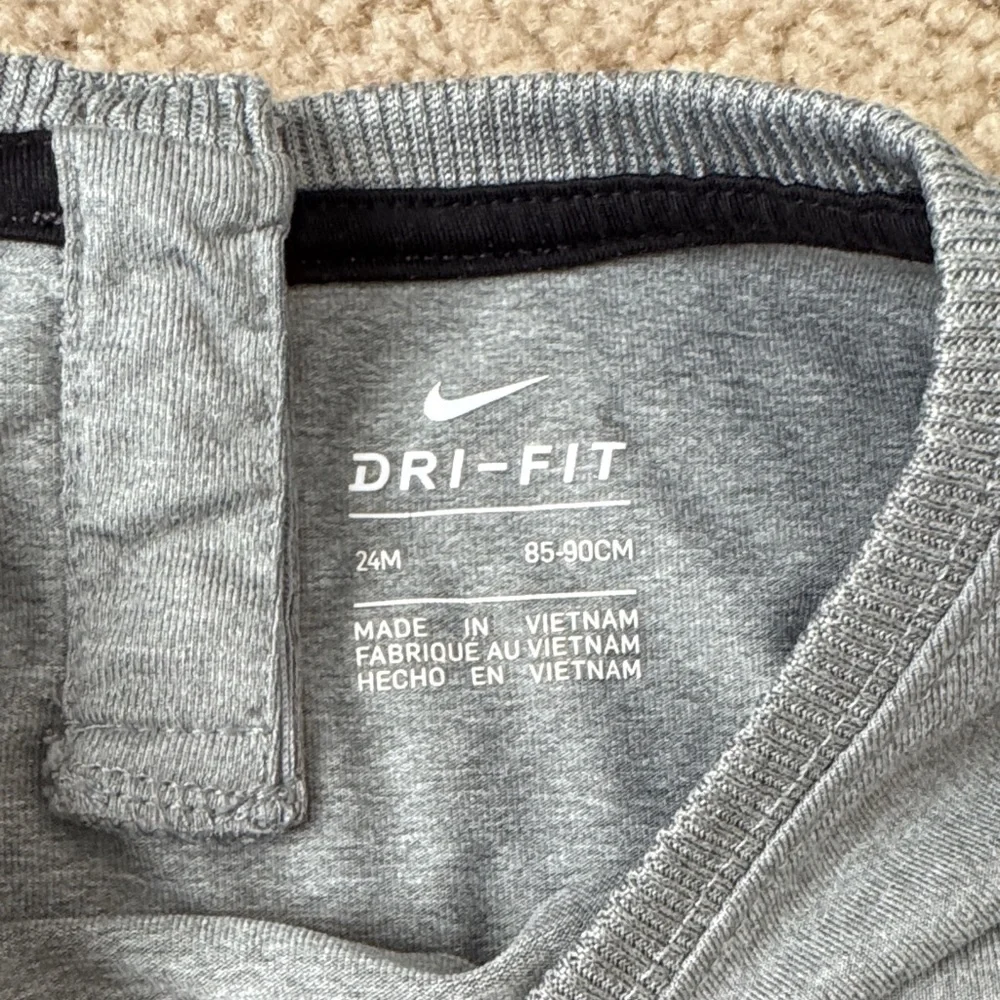 Nike Kids Gray Sweatshirt with Pink Logo